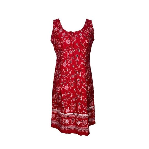 No Brand Dresses & Skirts - Women’s Floral Sheath Red Handkerchief Midi Dress 6